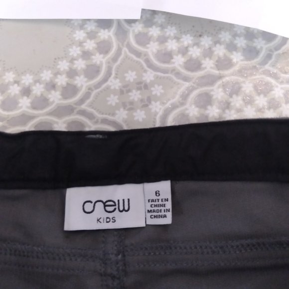 Crew Kids gray suede rib pants sz 6 NWT - Picture 4 of 4